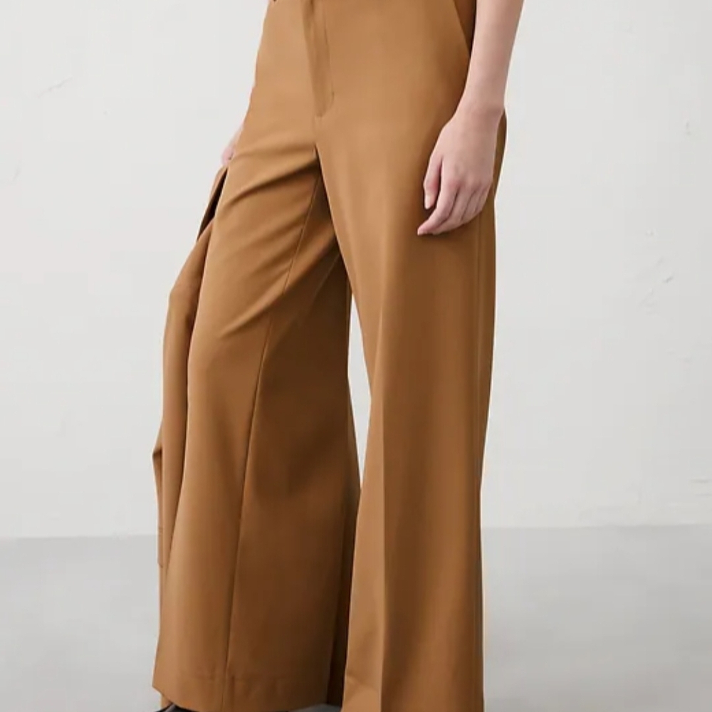 Banana Republic Wide Leg Pants in Camel Brown